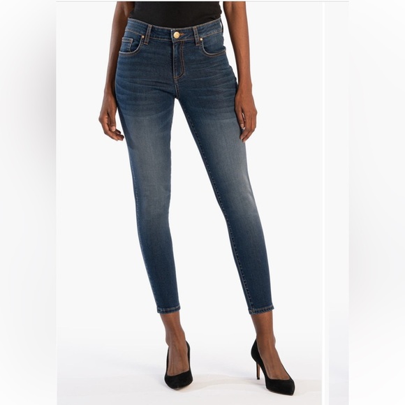 KUT from the Kloth Donna Fab Ab High Waist Ankle Skinny Jeans Size 2 - Picture 13 of 14
